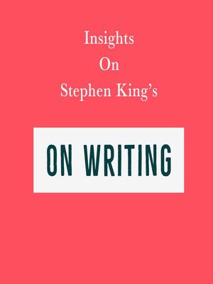 cover image of Insights on Stephen King's On Writing